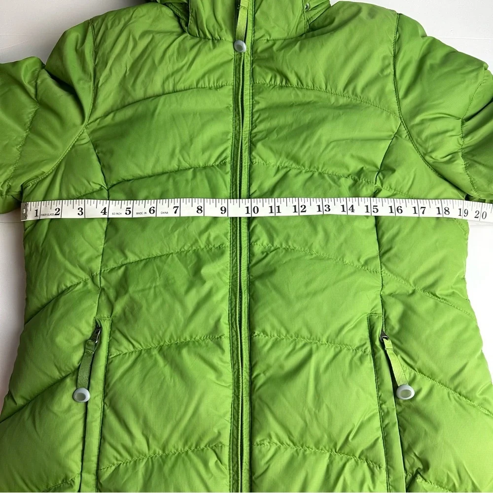 L.L. Bean Down Puffer Jacket Women's Size XS Green Insulated Hood Winter Outdoor - Picture 5 of 10